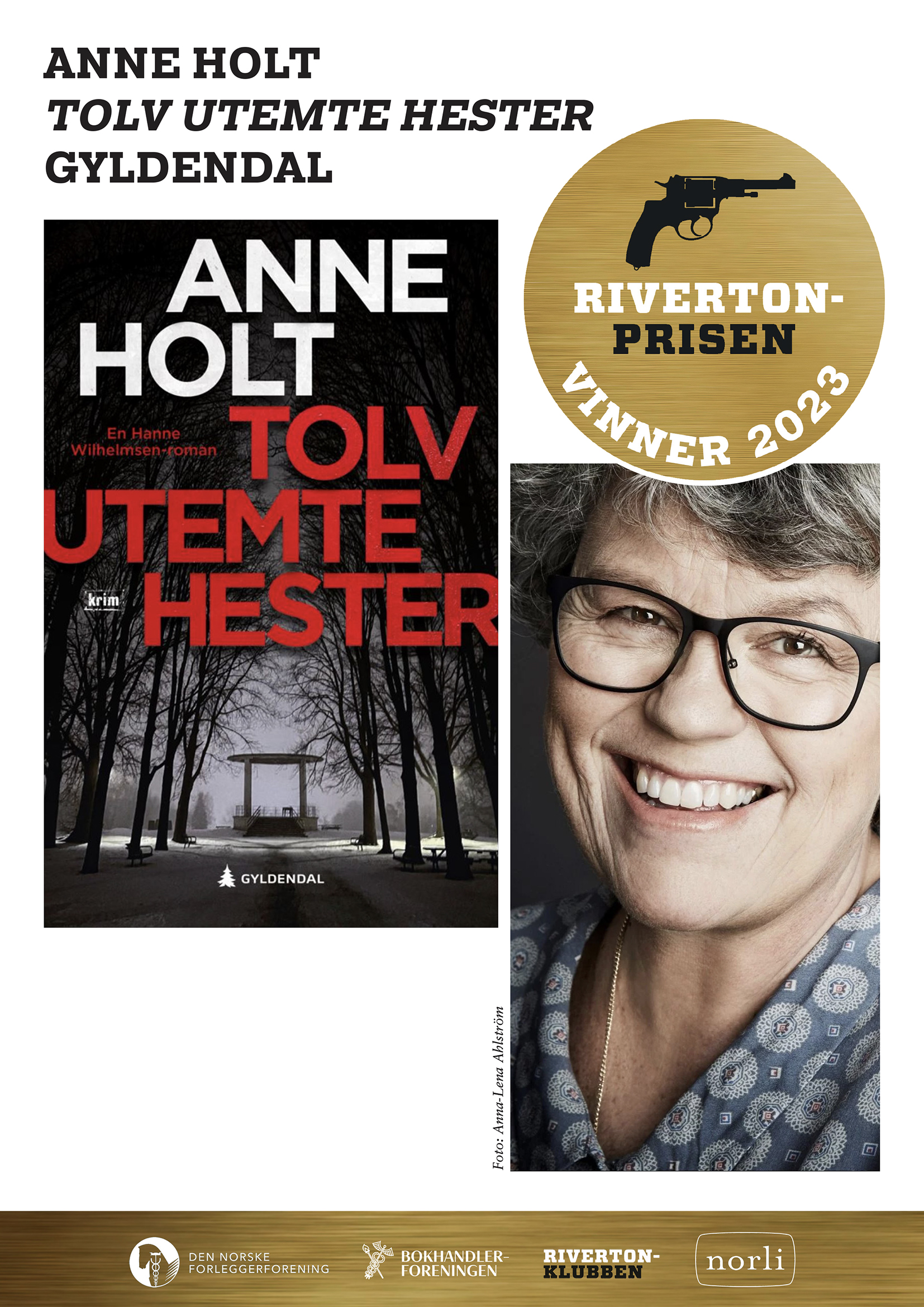 Anne Holt Vinner av Rivertonprisen 2023